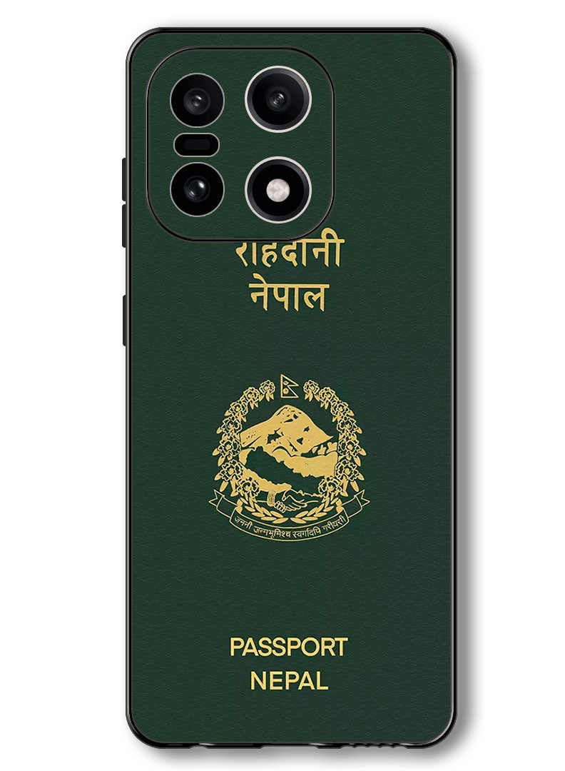 Theodor Case Compatible with OnePlus 15 6.78 Inch Protection Shockproof Bumper Cover Nepal Passport - Image 1